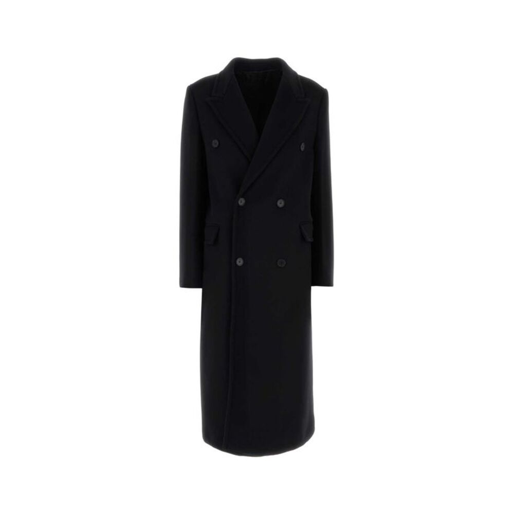 Fendi Women Black Wool Blend Coat